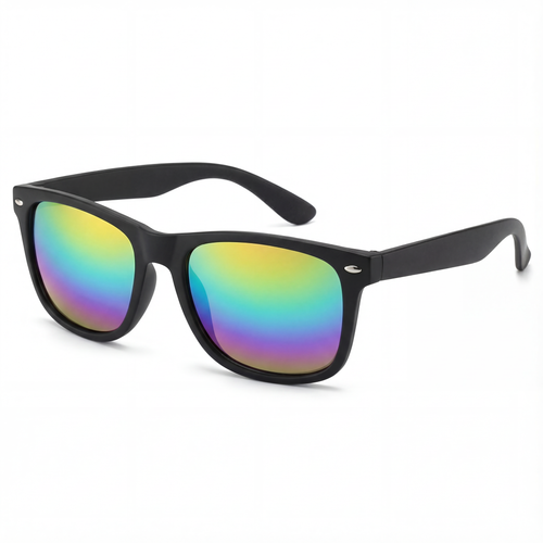 Classic Wayfarer Rainbow Mirrored Sunglasses - UV400 Protection