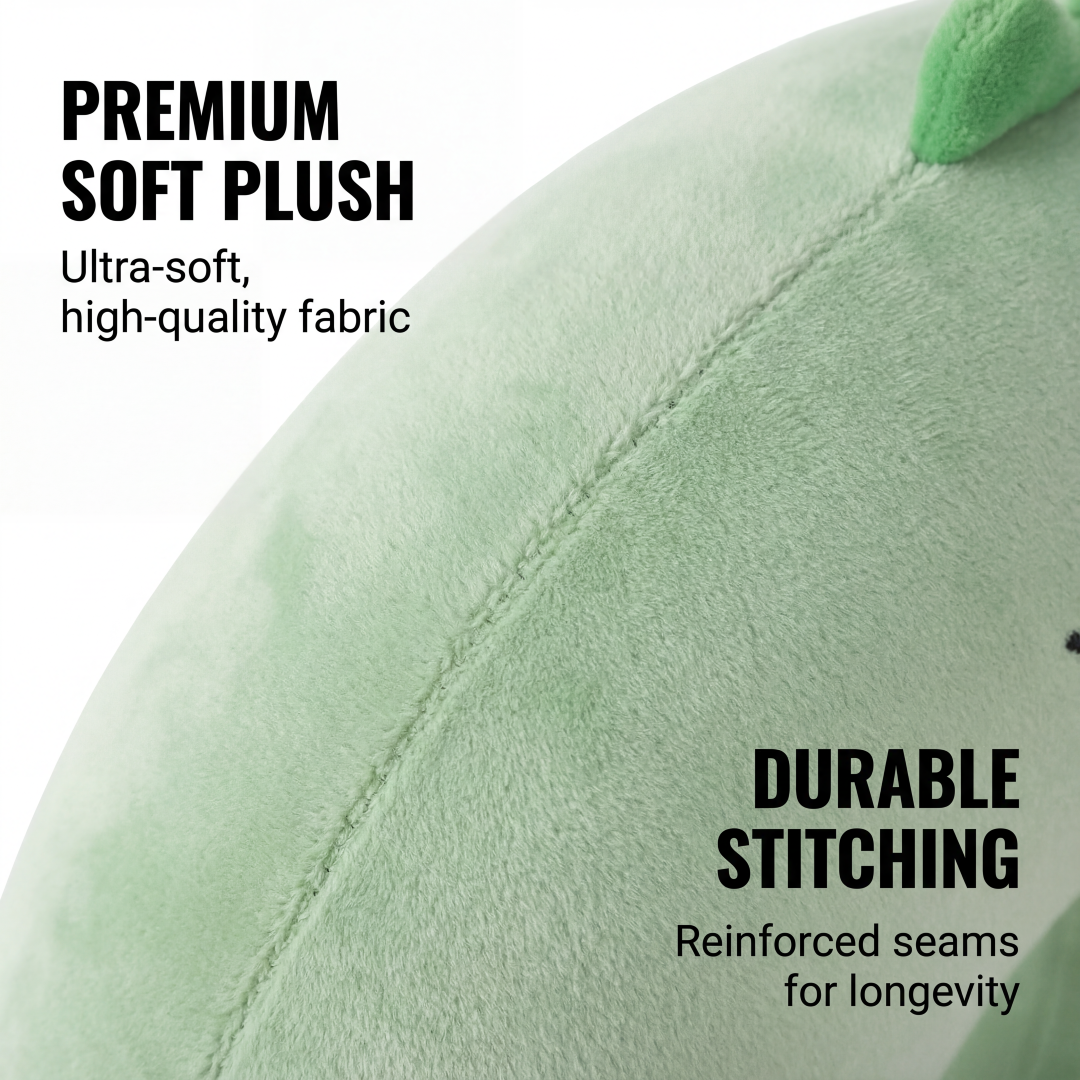 DinoComfort 2-in-1 Travel Neck Pillow with Matching Eye Mask - Soft Velvet